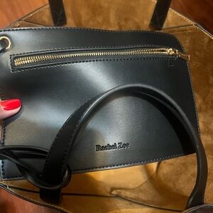 Rachel Zoe Black and Gold Tote with wristlet